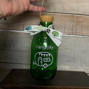 Hand Crafted - ‘Camp LIfe’ green barrel lantern